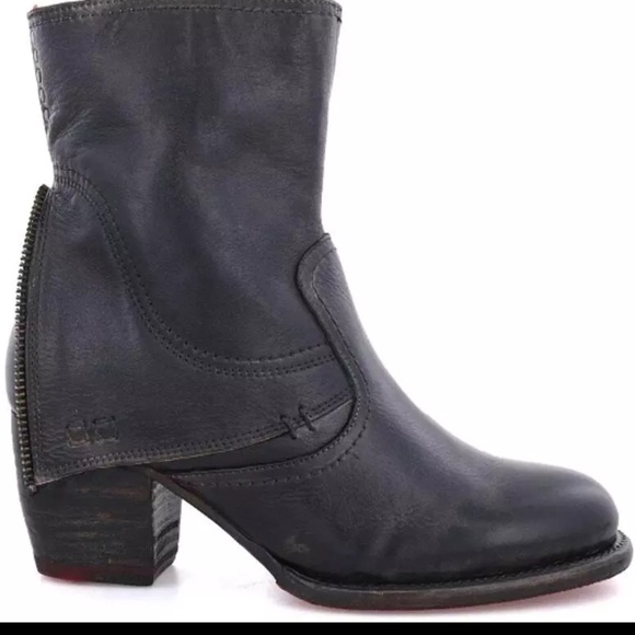 Bed Stu Iris Black Leather Ankle Boots Zipper Detail 6.5 NWT - Picture 6 of 6